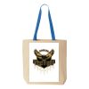 Natural Tote with Contrast-Color Handles Thumbnail