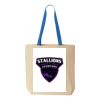 Natural Tote with Contrast-Color Handles Thumbnail