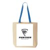 Natural Tote with Contrast-Color Handles Thumbnail