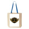 Natural Tote with Contrast-Color Handles Thumbnail
