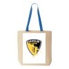 Natural Tote with Contrast-Color Handles Thumbnail