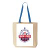 Natural Tote with Contrast-Color Handles Thumbnail