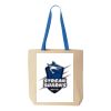 Natural Tote with Contrast-Color Handles Thumbnail