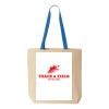 Natural Tote with Contrast-Color Handles Thumbnail