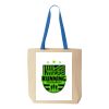 Natural Tote with Contrast-Color Handles Thumbnail