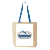 Natural Tote with Contrast-Color Handles Thumbnail
