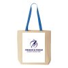Natural Tote with Contrast-Color Handles Thumbnail