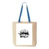 Natural Tote with Contrast-Color Handles Thumbnail