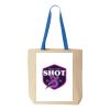 Natural Tote with Contrast-Color Handles Thumbnail