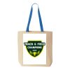 Natural Tote with Contrast-Color Handles Thumbnail