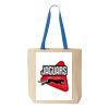 Natural Tote with Contrast-Color Handles Thumbnail