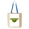 Natural Tote with Contrast-Color Handles Thumbnail