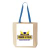 Natural Tote with Contrast-Color Handles Thumbnail