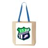 Natural Tote with Contrast-Color Handles Thumbnail