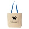 Natural Tote with Contrast-Color Handles Thumbnail