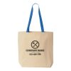 Natural Tote with Contrast-Color Handles Thumbnail