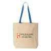 Natural Tote with Contrast-Color Handles Thumbnail