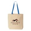 Natural Tote with Contrast-Color Handles Thumbnail
