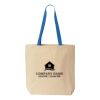 Natural Tote with Contrast-Color Handles Thumbnail