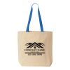 Natural Tote with Contrast-Color Handles Thumbnail