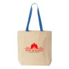 Natural Tote with Contrast-Color Handles Thumbnail