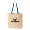 Natural Tote with Contrast-Color Handles Thumbnail