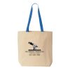 Natural Tote with Contrast-Color Handles Thumbnail