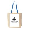 Natural Tote with Contrast-Color Handles Thumbnail