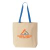 Natural Tote with Contrast-Color Handles Thumbnail
