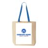Natural Tote with Contrast-Color Handles Thumbnail