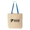 Natural Tote with Contrast-Color Handles Thumbnail