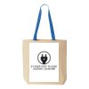 Natural Tote with Contrast-Color Handles Thumbnail
