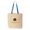 Natural Tote with Contrast-Color Handles Thumbnail