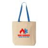 Natural Tote with Contrast-Color Handles Thumbnail
