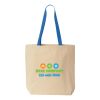 Natural Tote with Contrast-Color Handles Thumbnail