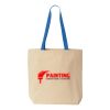 Natural Tote with Contrast-Color Handles Thumbnail