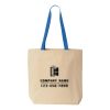 Natural Tote with Contrast-Color Handles Thumbnail
