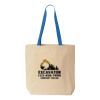 Natural Tote with Contrast-Color Handles Thumbnail