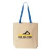 Natural Tote with Contrast-Color Handles Thumbnail