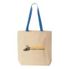 Natural Tote with Contrast-Color Handles Thumbnail