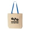 Natural Tote with Contrast-Color Handles Thumbnail