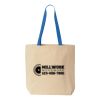 Natural Tote with Contrast-Color Handles Thumbnail
