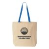 Natural Tote with Contrast-Color Handles Thumbnail