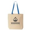 Natural Tote with Contrast-Color Handles Thumbnail