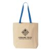Natural Tote with Contrast-Color Handles Thumbnail