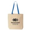 Natural Tote with Contrast-Color Handles Thumbnail