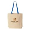 Natural Tote with Contrast-Color Handles Thumbnail