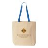 Natural Tote with Contrast-Color Handles Thumbnail