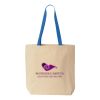 Natural Tote with Contrast-Color Handles Thumbnail