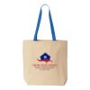 Natural Tote with Contrast-Color Handles Thumbnail